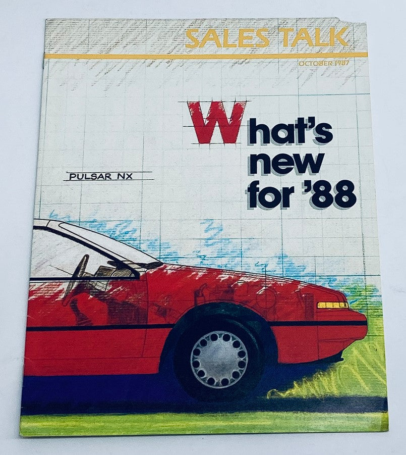 VTG Sales Talk Magazine October 1987 The Nissan Pulsar NX New for '88 No Label