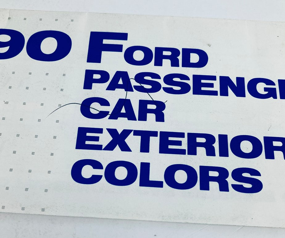 1990 Ford Passenger Car Exterior Colors Dealer Showroom Sales Brochure Catalog