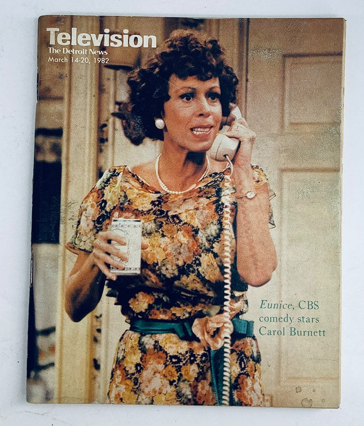 VTG Television The Detroit News Magazine March 14 1982 Carol Burnett No Label