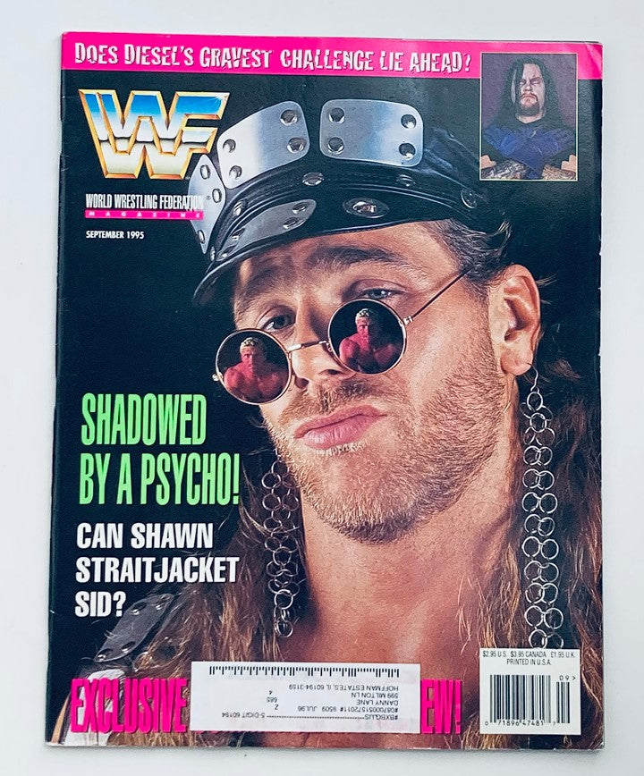 WWF World Wrestling Federation Magazine September 1995 Shawn Michaels w Poster