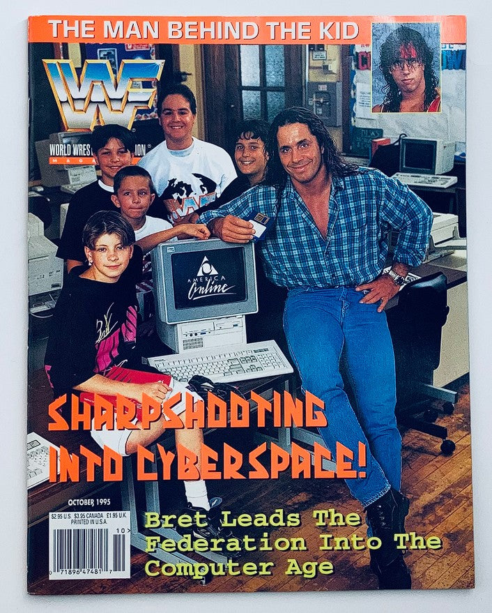 WWF World Wrestling Federation Magazine October 1995 Bret Hart, 123 Kid w Poster