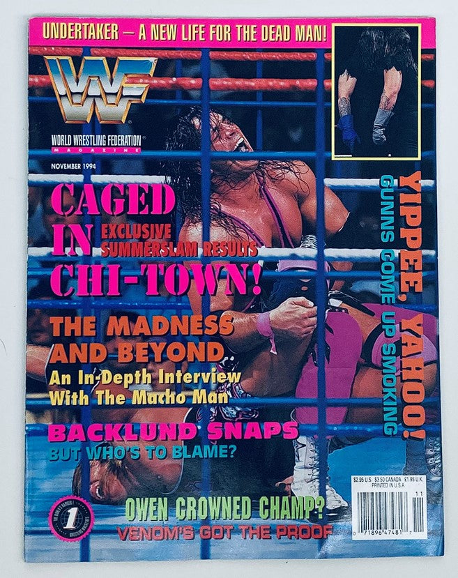 WWF World Wrestling Federation Magazine November 1994 Bret Hart vs Owen Hart