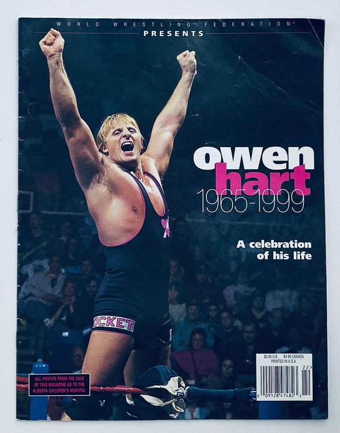 WWF World Wrestling Federation Magazine Owen Hart Tribute 1965-1999 w Poster