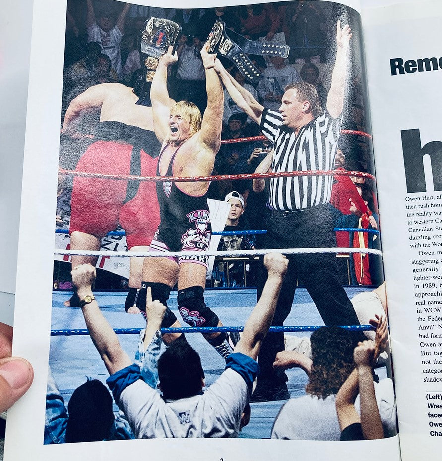 WWF World Wrestling Federation Magazine Owen Hart Tribute 1965-1999 w Poster