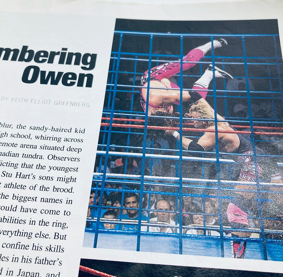 WWF World Wrestling Federation Magazine Owen Hart Tribute 1965-1999 w Poster