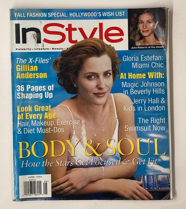 InStyle Magazine June 1998 The X-Files Gillian Anderson & Julia Roberts No Label