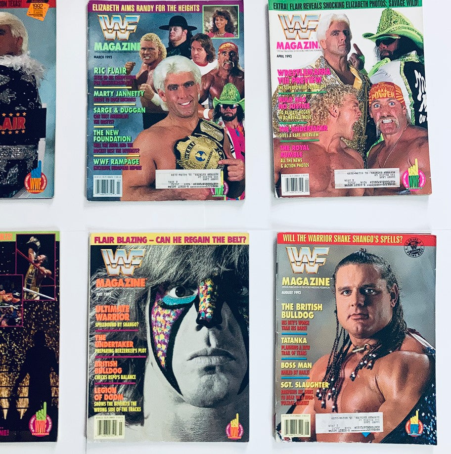 Lot of 12 Complete Month January - December 1992 WWF Wrestling Magazine