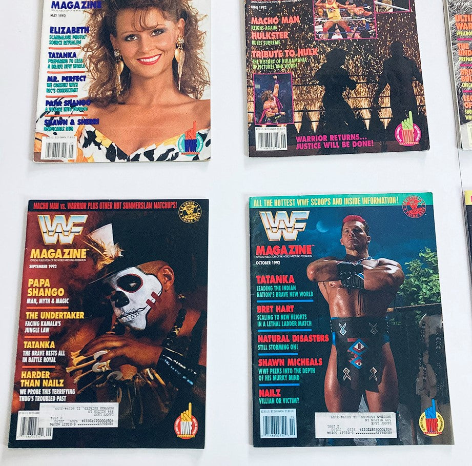 Lot of 12 Complete Month January - December 1992 WWF Wrestling Magazine