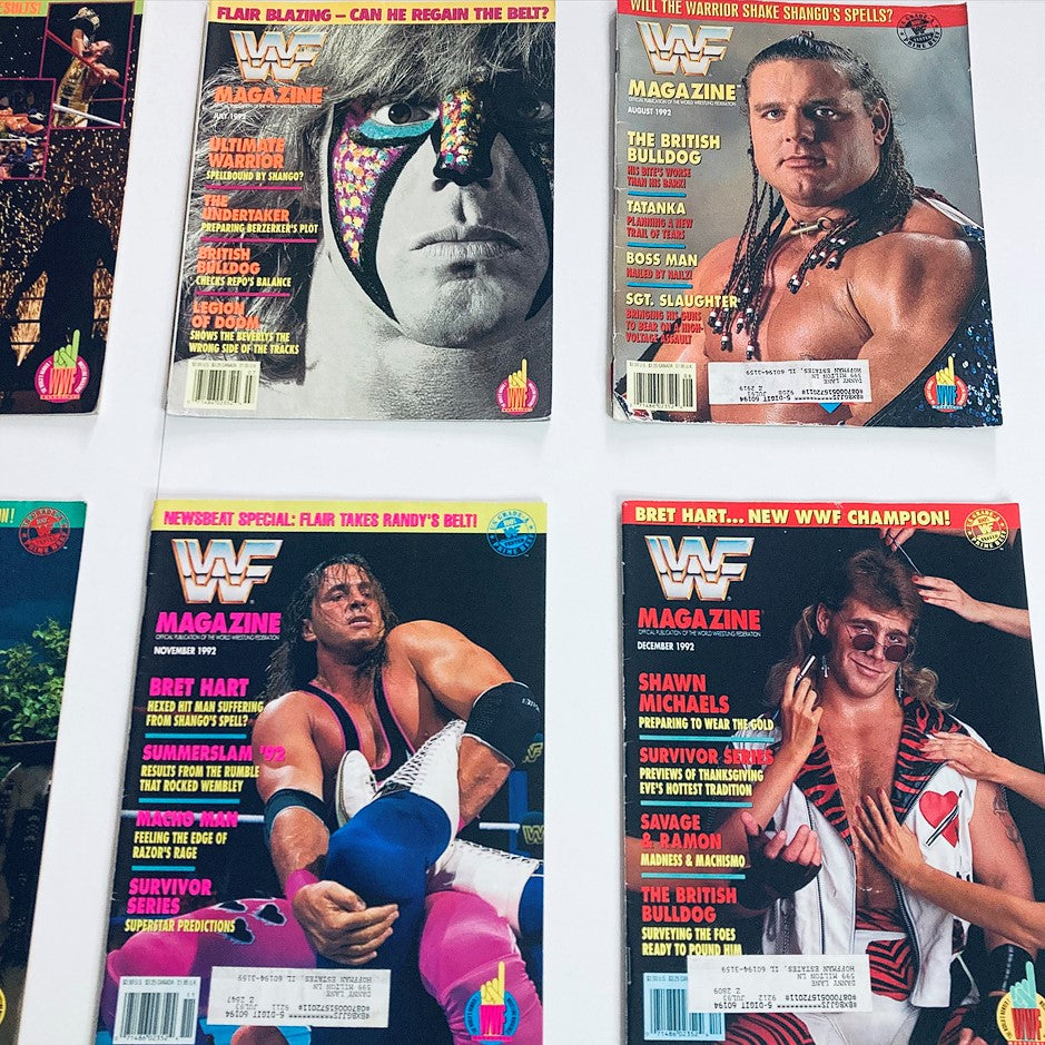 Lot of 12 Complete Month January - December 1992 WWF Wrestling Magazine