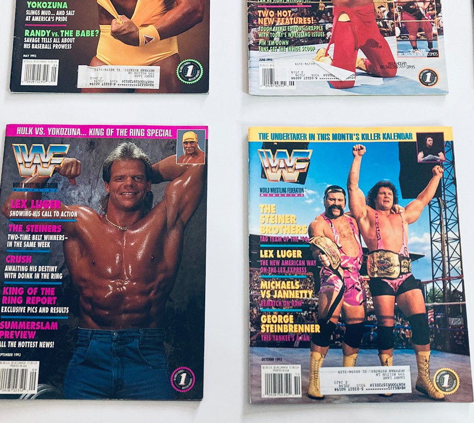 Lot of 12 Complete Month January - December 1993 WWF Wrestling Magazine