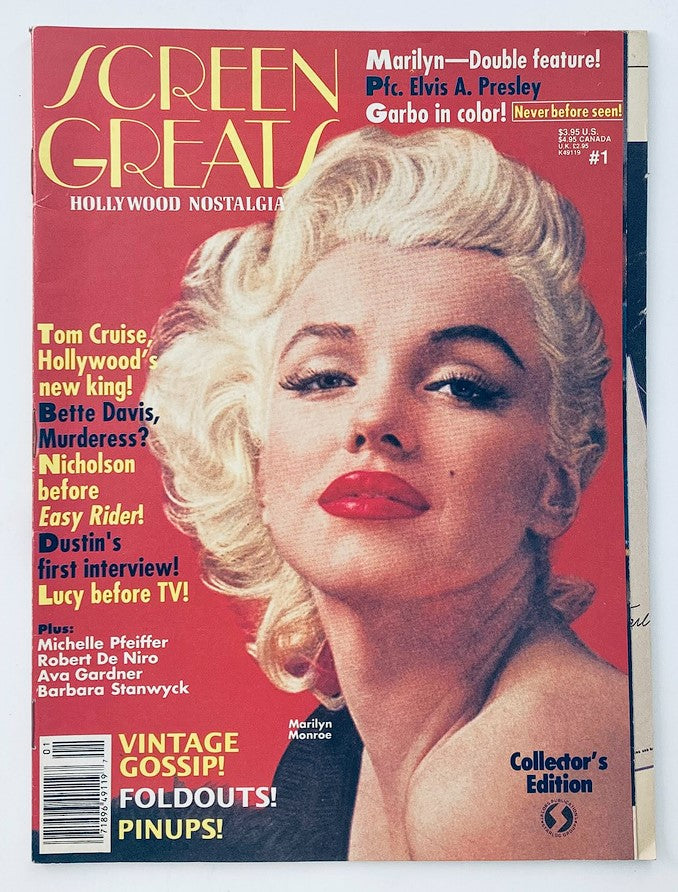 Screen Greats Magazine #1 August 1990 Marilyn Monroe w Poster Pin-ups No Label