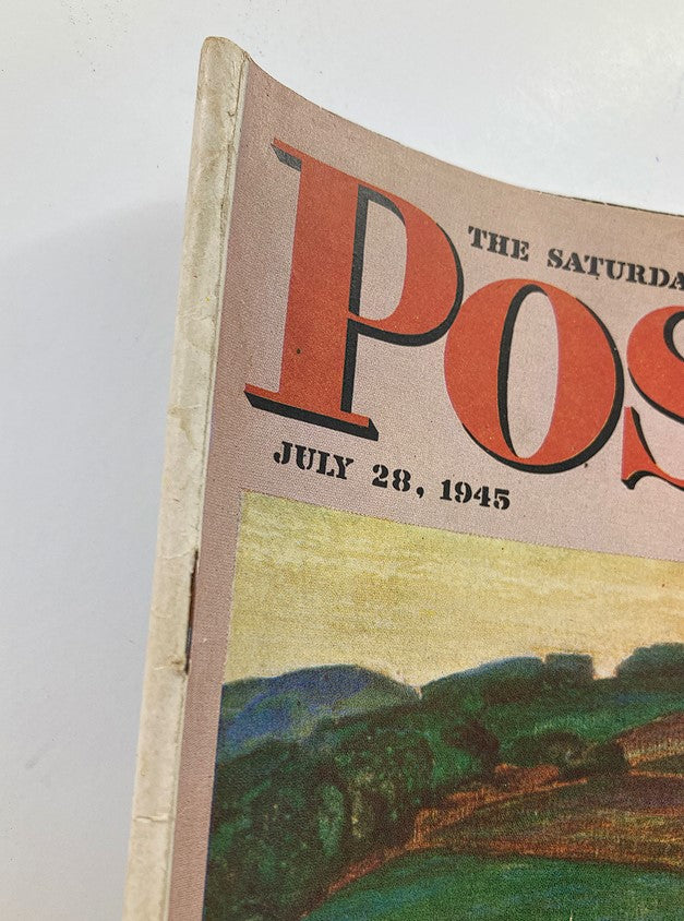 The Saturday Evening Post July 28 1945 Schoolhouse Pond Cambrigde, New York