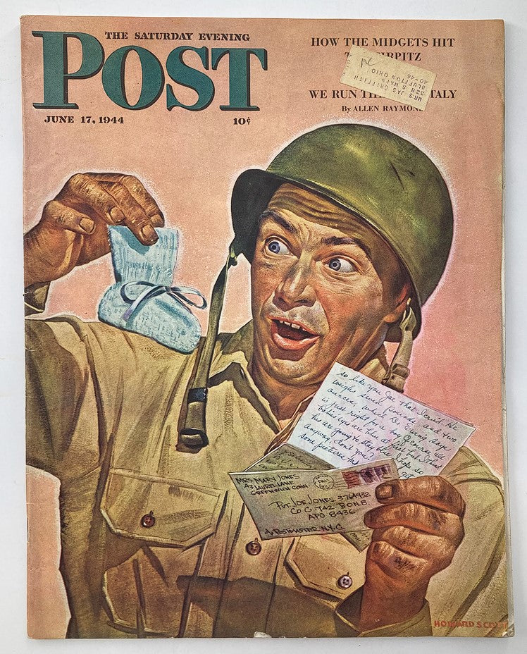 The Saturday Evening Post June 17 1944 Father's Day Cover by Howard Scott