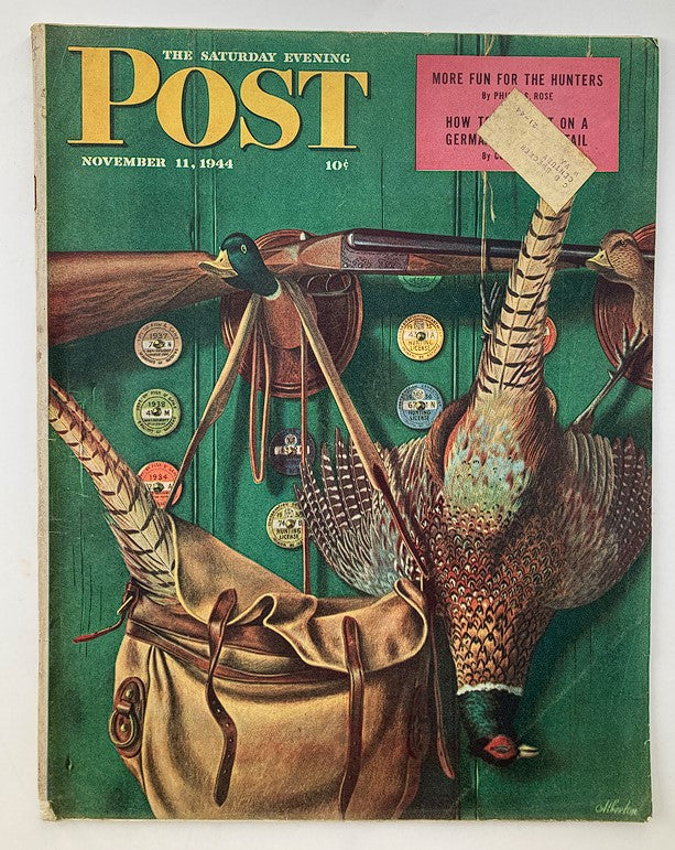 The Saturday Evening Post November 11 1944 Open Season Cover by John Atherton