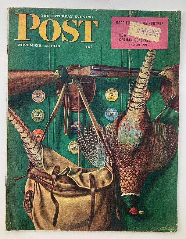 RES* Saturday Evening Post November 11 1944 Open Season Cover by John Atherton