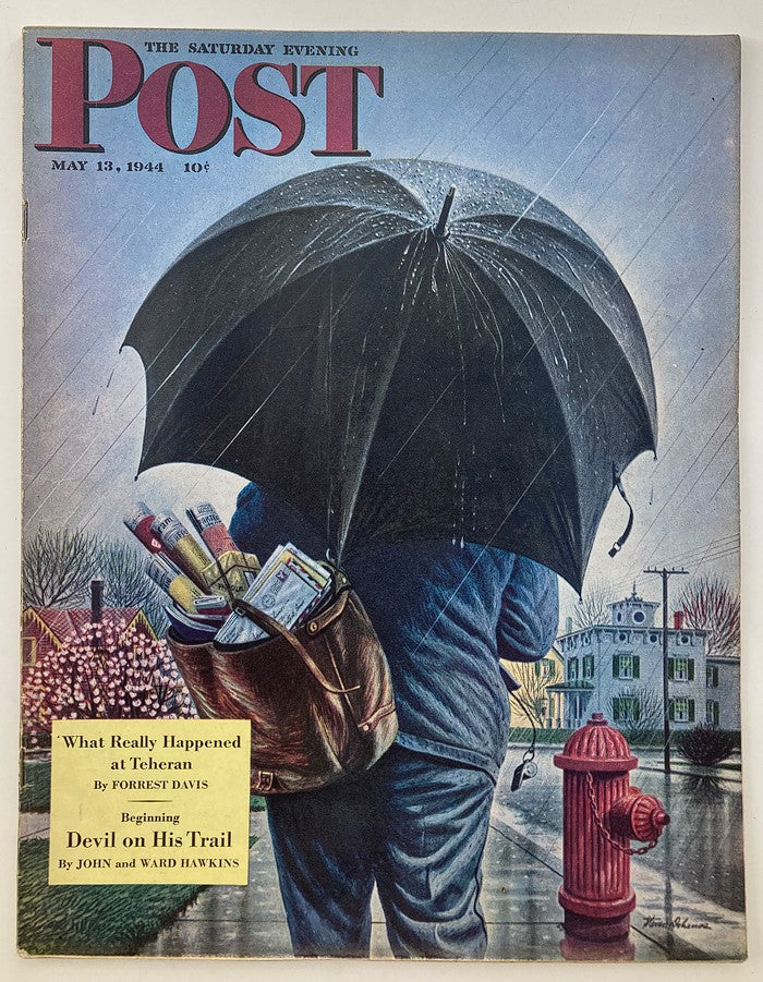 The Saturday Evening Post May 13 1944 The Postman Cover by Stevan Dohanos