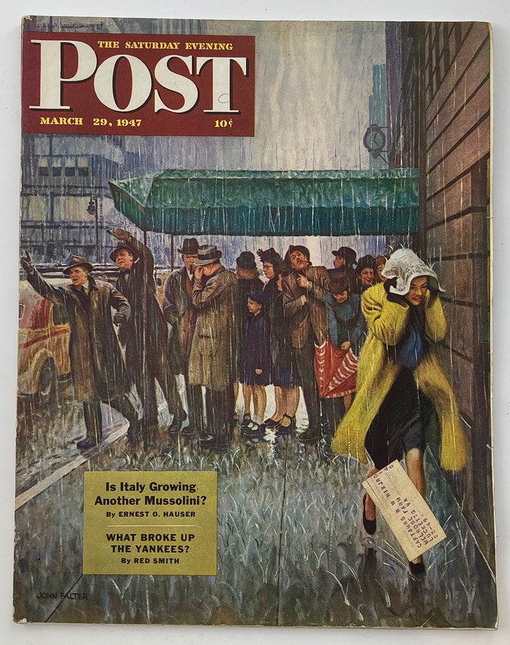 The Saturday Evening Post March 29 1947 The Big City Scene by John Falter