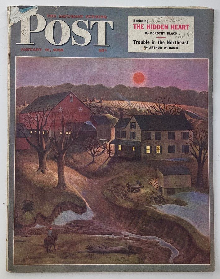 The Saturday Evening Post January 12 1946 The Hidden Heart by Dorothy Black