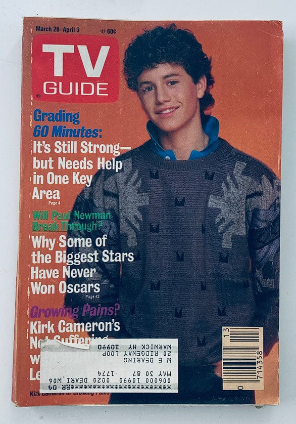 TV Guide Magazine March 28 1987 Kirk Cameron of Growing Pains NY Metro Ed.