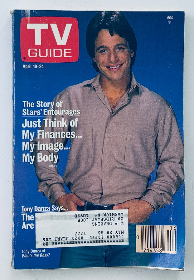 TV Guide Magazine April 18 1987 Tony Danza of Who's The Boss NY Metro Ed.