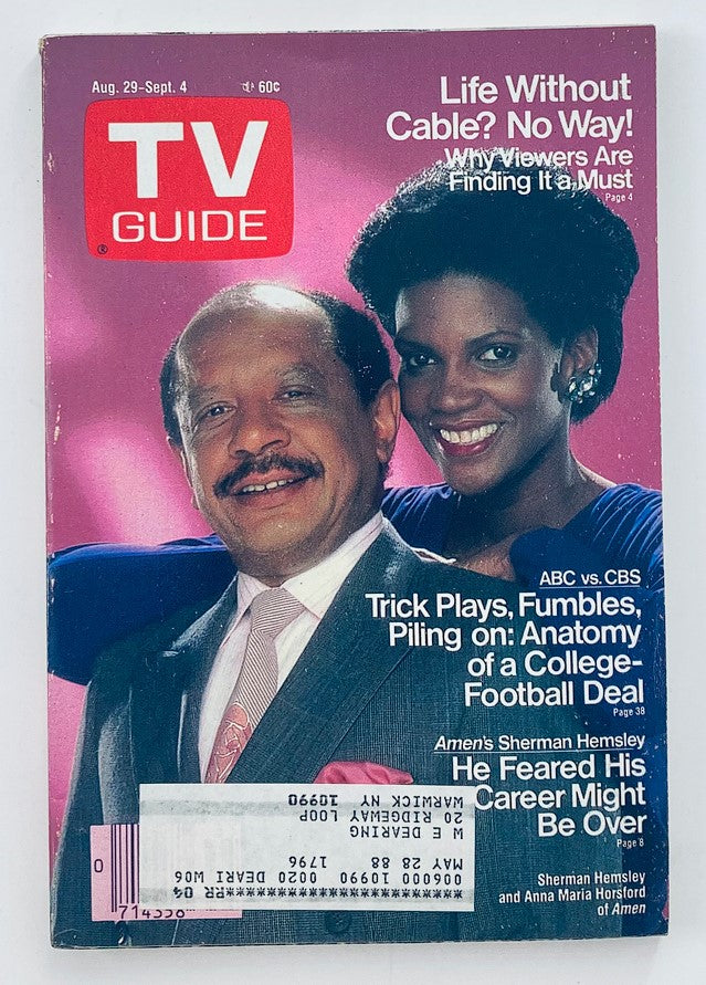 TV Guide Magazine August 29 1987 Sherman Hemsley Anna Maria Horsford NY Metro Ed