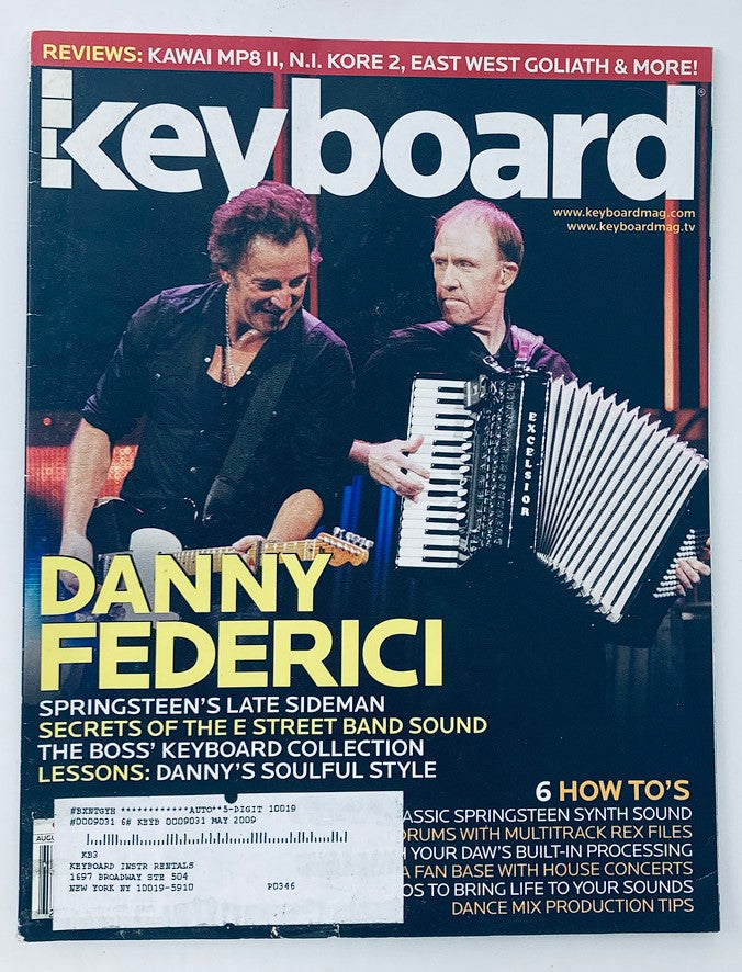 Keyboard Magazine August 2008 Danny Federici, Bruce Springsteen, Mike Paris