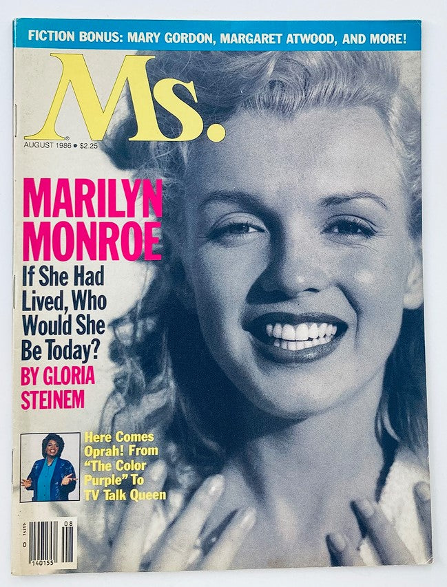 Ms. Magazine August 1986 Marilyn Monroe & Oprah Winfrey No Label