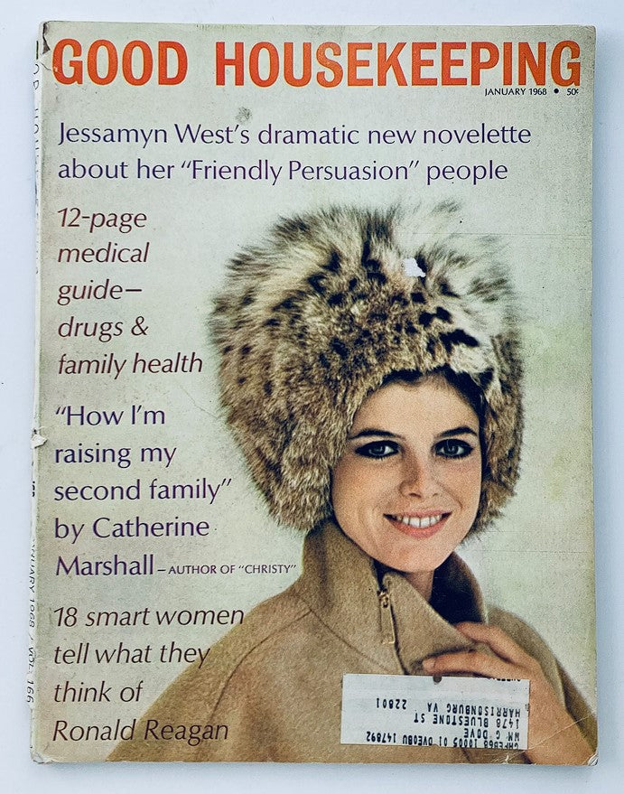 Good Housekeeping Magazine January 1968 Jessamyn West, Catherine Marshall