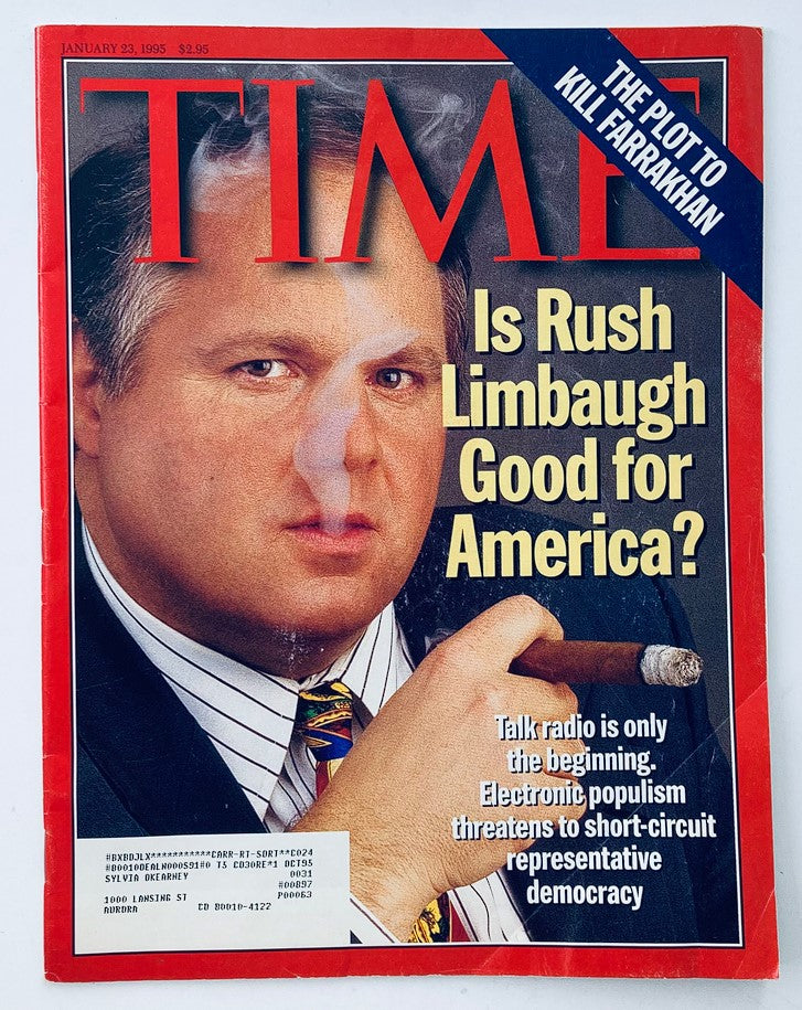 Time Magazine January 23 1995 Vol 145 #3 Is Rush Limbaugh Good for America?