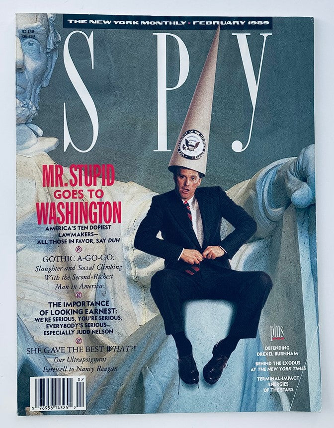 Spy Magazine February 1989 Dan Quayle Mr. Stupid Goes To Washington No Label