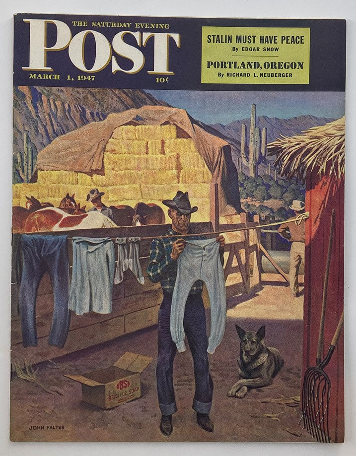 The Saturday Evening Post March 1 1947 Stalin Must Have Peace No Label