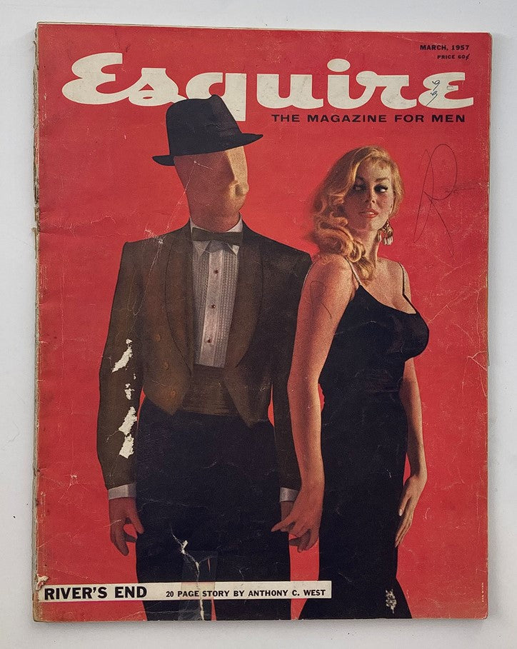 VTG Esquire Magazine March 1957 Vol 47 #3 River's End by Anthony West No Label