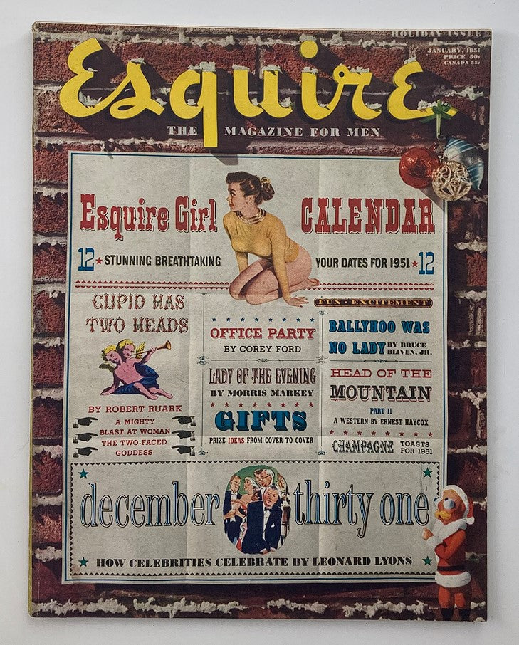 VTG Esquire Magazine January 1951 Vol 35 #1 Lady of The Evening No Label