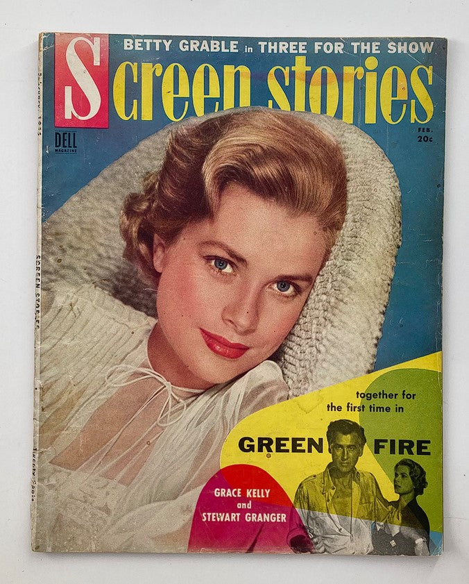 VTG Screen Stories Magazine February 1955 Grace Kelly & Stewart Granger No Label