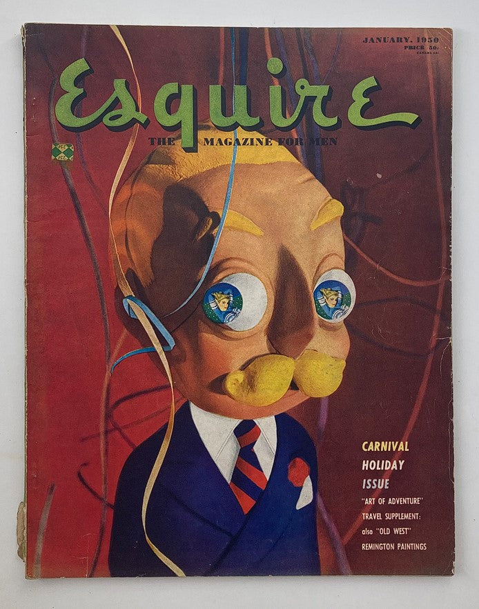 VTG Esquire Magazine January 1950 Vol 33 #1 Old West Remington Painting No Label