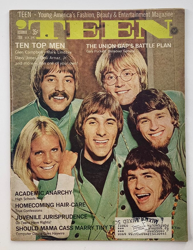 VTG Teen Magazine October 1968 Vol 12 #10 Gary Puckett and The Union Gap