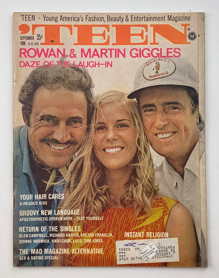 VTG Teen Magazine September 1968 Vol 12 #9 Rowan & Martin Sock and Michelle