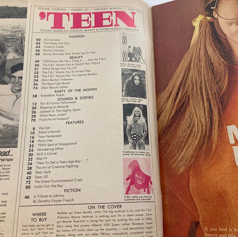 VTG Teen Magazine June 1970 Vol 14 #6 Joanne Woodward, Karen Valentine & Peggy