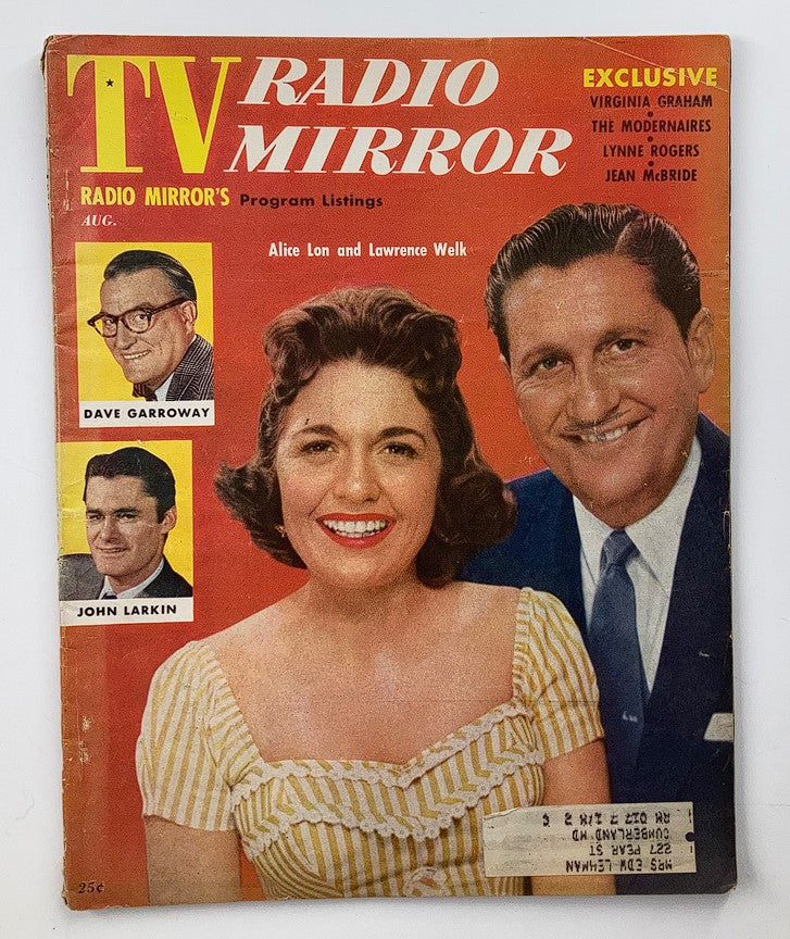 VTG TV Radio Mirror Magazine August 1956 Vol 46 #3 Alice Lon & Lawrence Welk