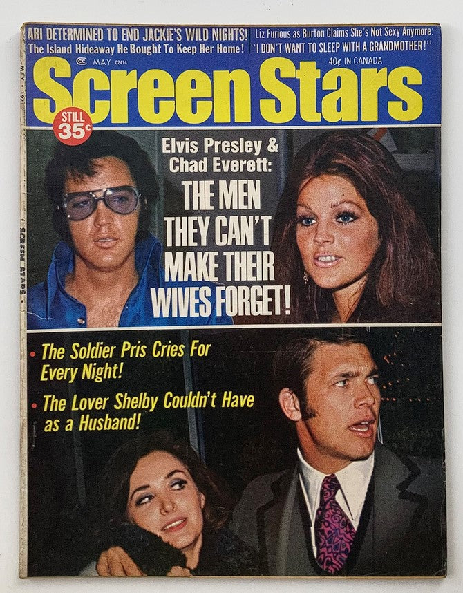 VTG Screen Stars Magazine May 1971 Vol 29 #5 Elvis Presley & Chad Everett