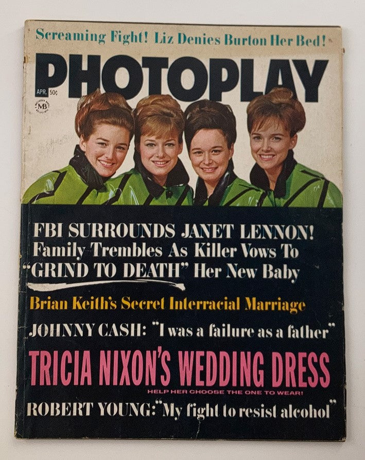 VTG Photoplay Magazine April 1970 Vol 77 #4 Liz Taylor, Janet Lennon No Label