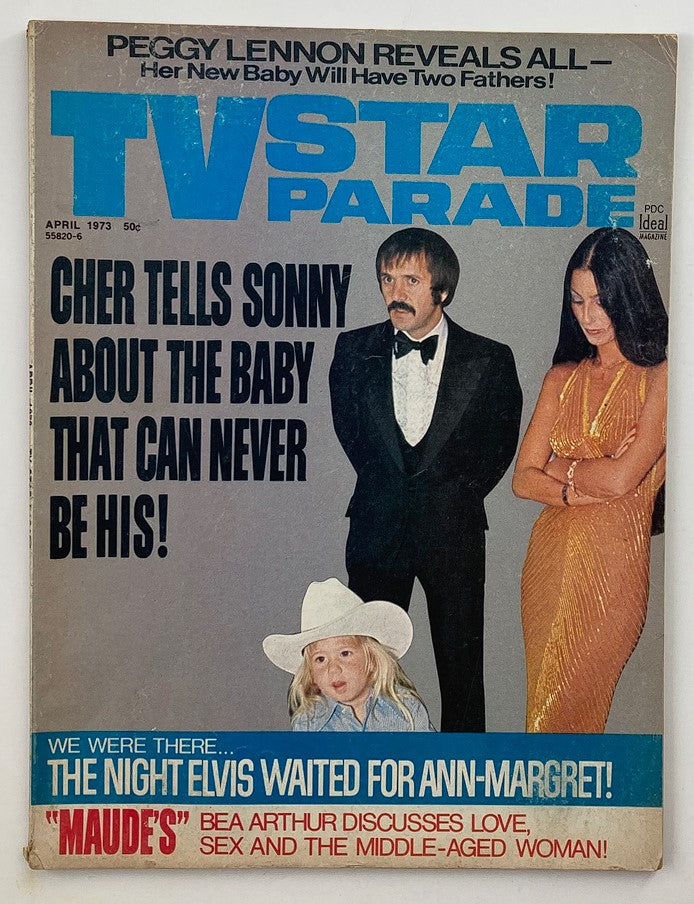 VTG TV Star Parade Magazine April 1973 Cher, Sonny Bono and The Kid No Label