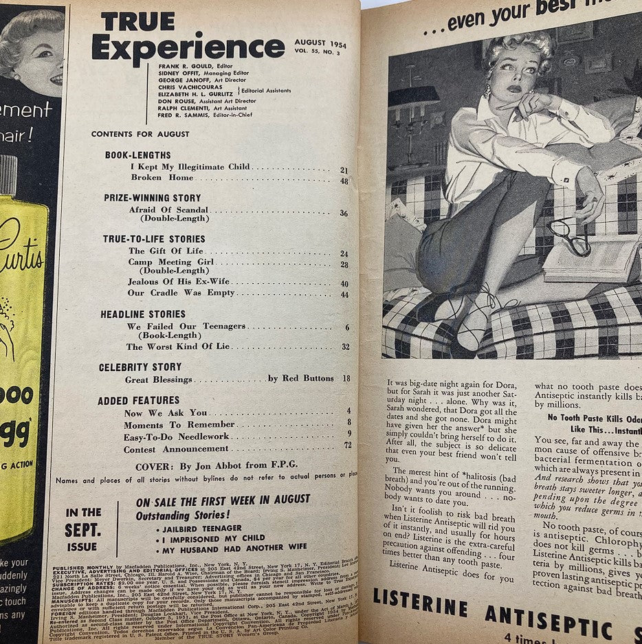 VTG True Experience Magazine August 1954 Vol 55 #3 Jealous of His Ex-Wife