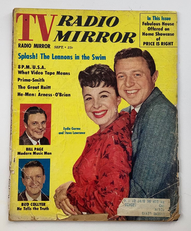 VTG TV Radio Mirror Magazine September 1958 Eydie Gorme, Steve Lawrence