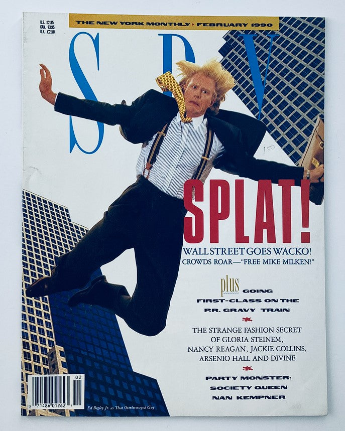 Spy Magazine February 1990 Ed Beglet Jr. Wall Street Goes Wacko No Label