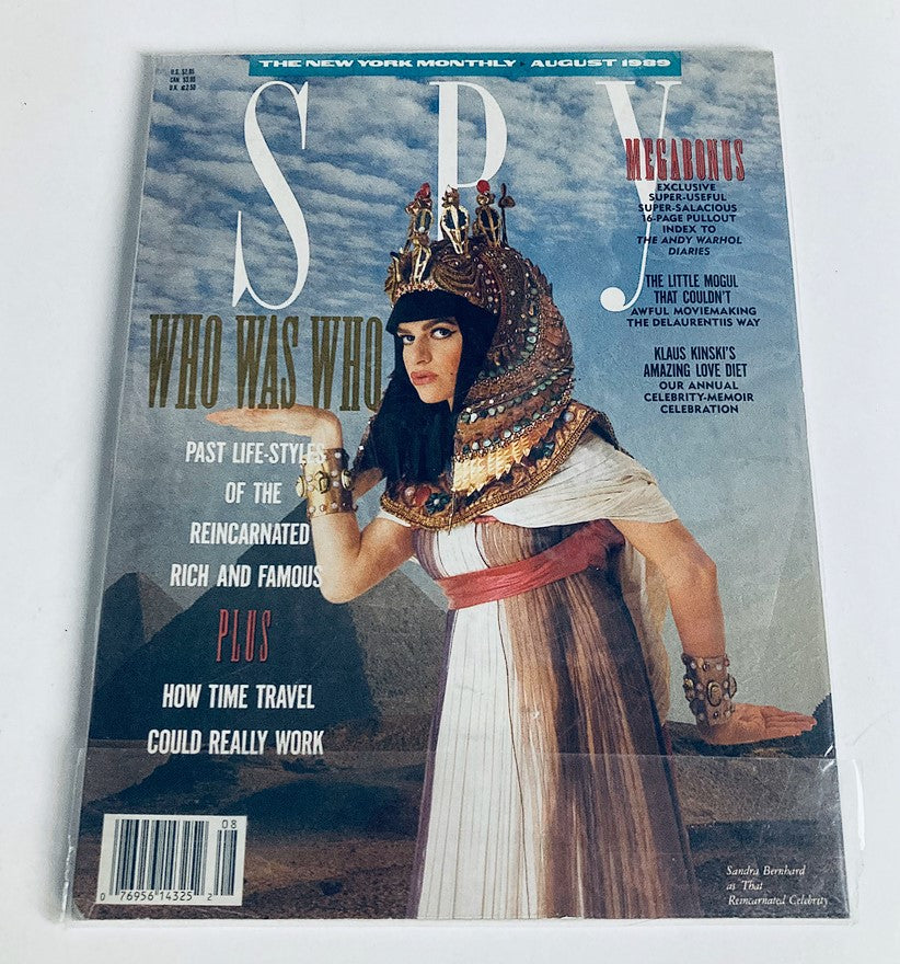 Spy Magazine August 1989 Sandra Bernbard as That Reincarnated Celebrity No Label