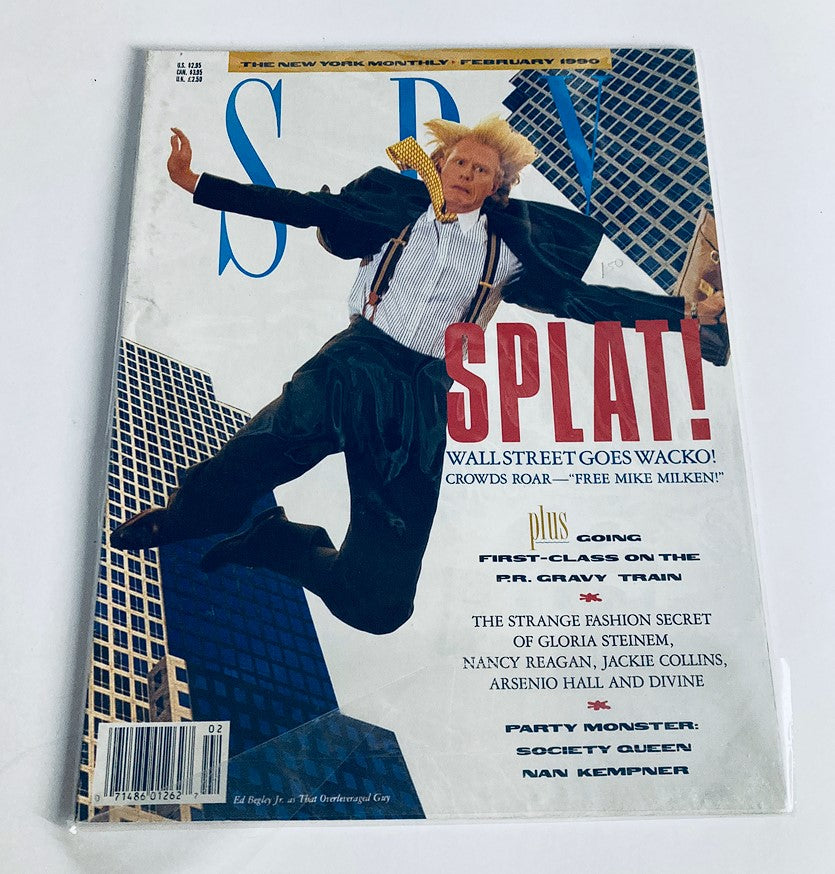 Spy Magazine February 1990 Ed Beglet Jr. Wall Street Goes Wacko No Label