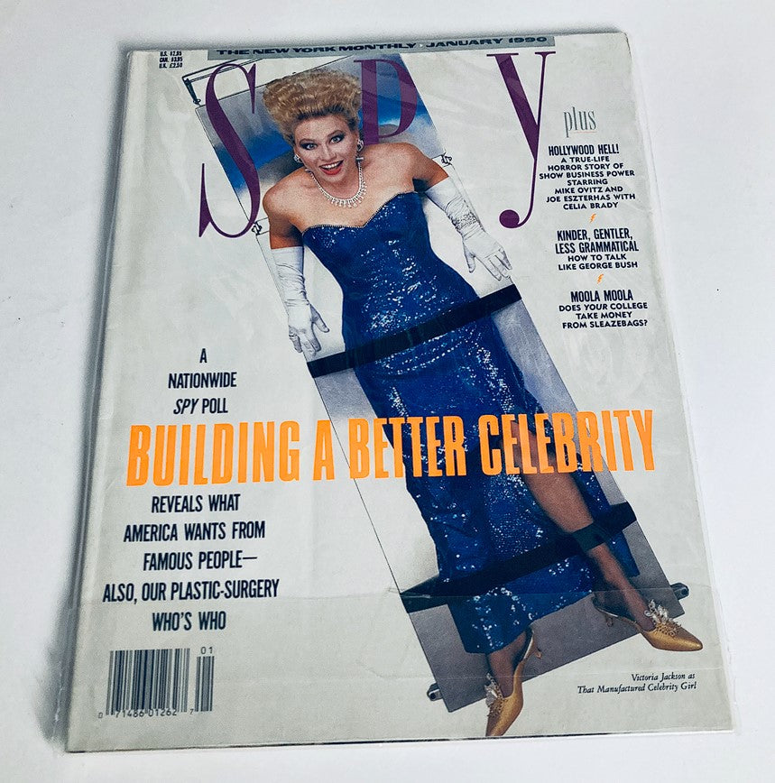 Spy Magazine January 1990 Victoria Jackson as Manufactured Celeb Girl No Label