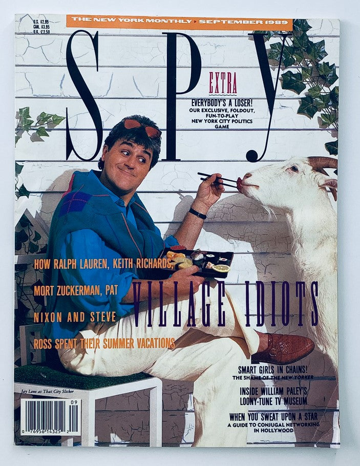 VTG Spy Magazine September 1989 Jay Leno as That City Slicker No Label