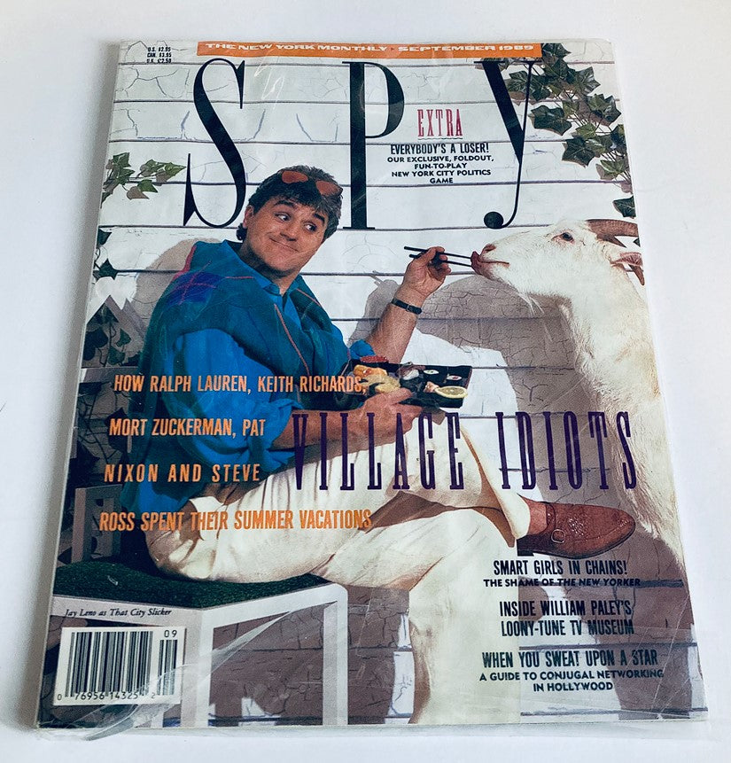 VTG Spy Magazine September 1989 Jay Leno as That City Slicker No Label